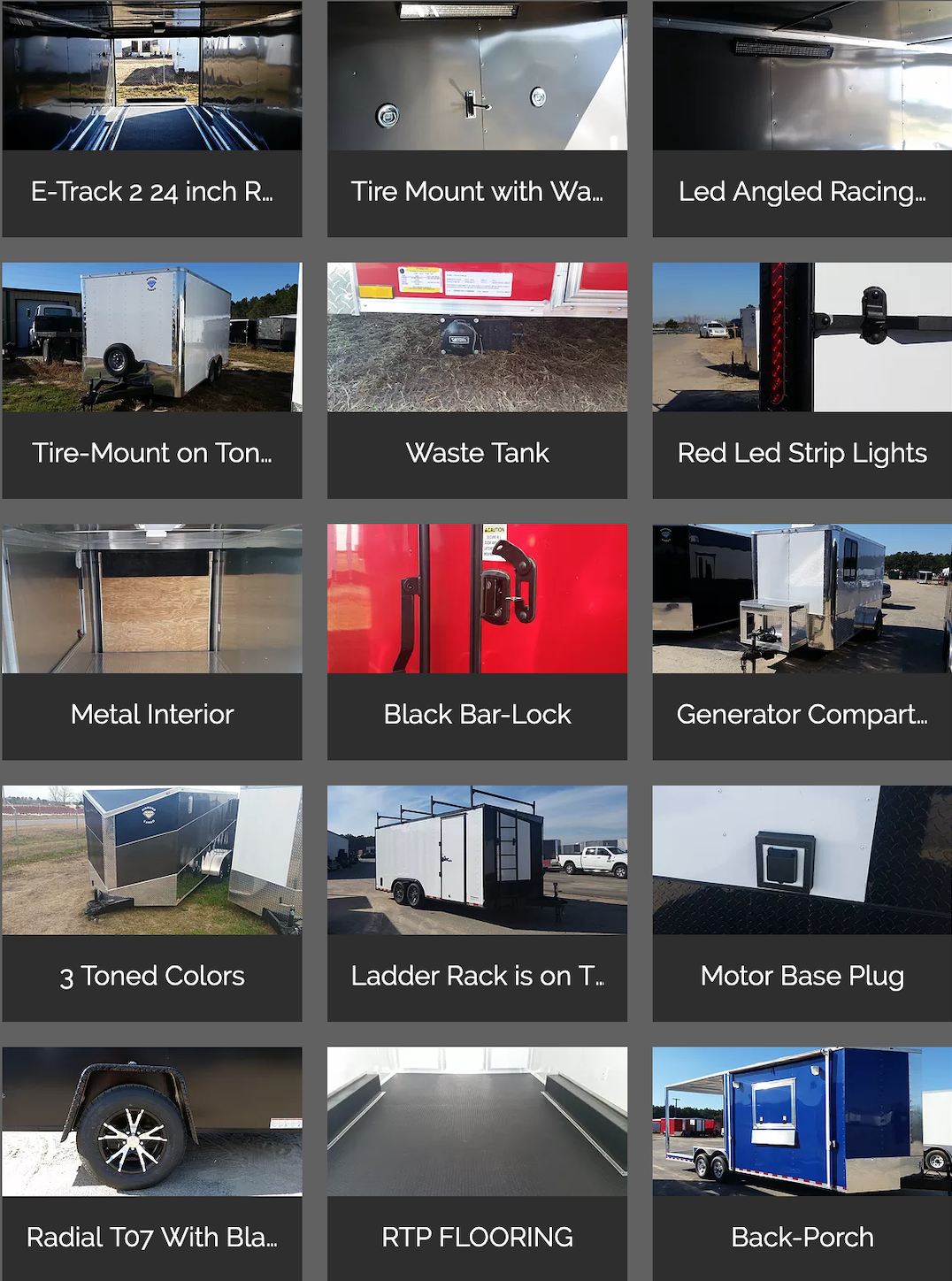 pictures of enclosed trailer options