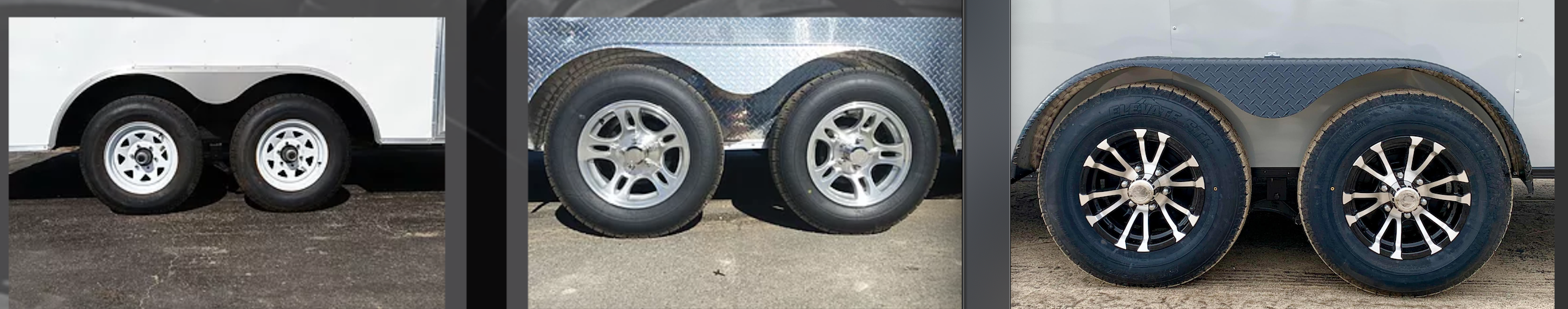 enclosed cargo trailer - 3 tire options