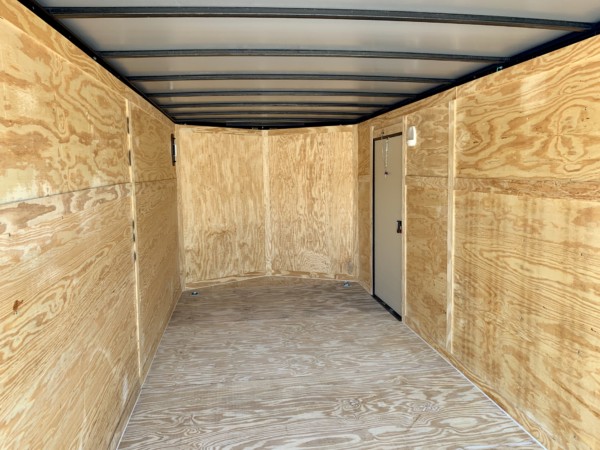 inside 7x16 tandem axle cargo trailer